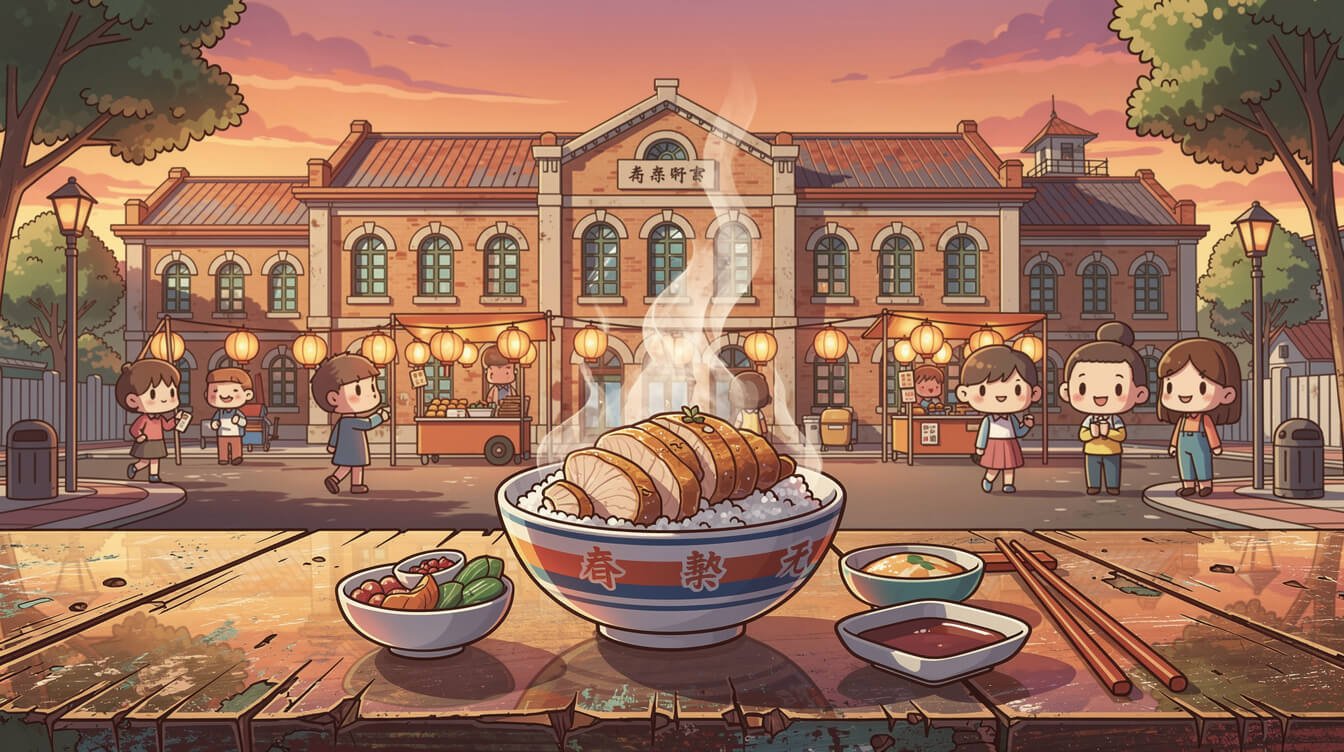 Chiayi city turkey rice bowl and Old Prison Taiwan