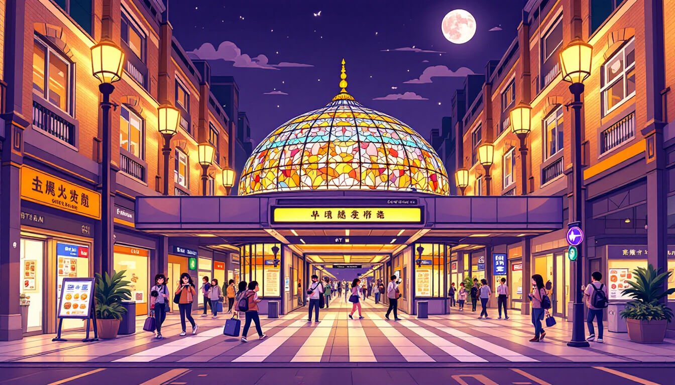 Formosa Boulevard MRT station Dome of Light art installation Kaohsiung