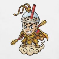 Monkey King Taiwan Bubble Tea Warrior T-Shirt