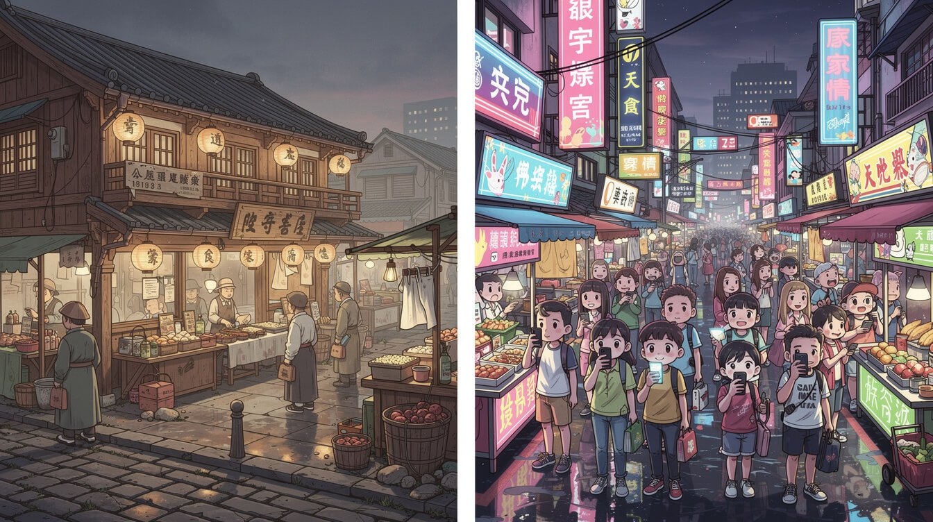 Shilin Night Market Taiwan transformation from old to modern
