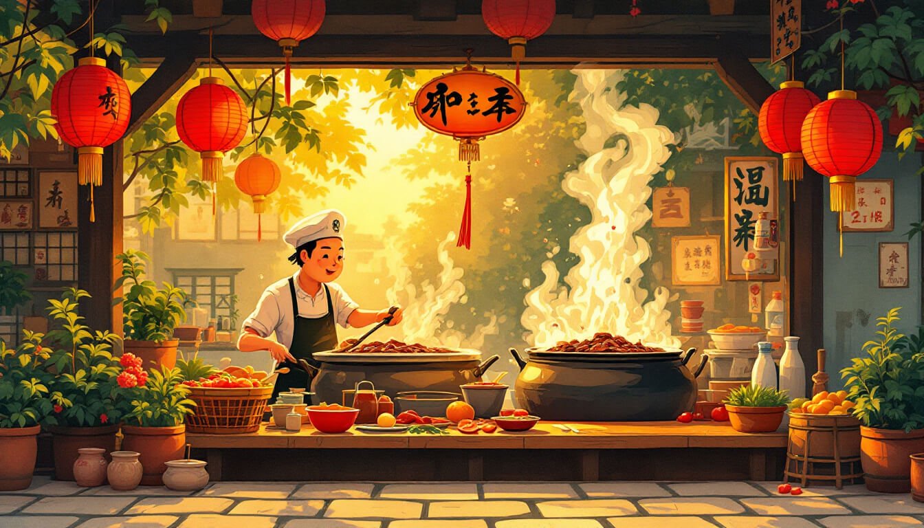 postwar Taiwan military village noodle shop origin