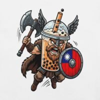 Taiwan Boba Tea Viking Warrior T-Shirt | Taiwan Pride