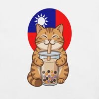 Taiwan Boba Tea Cat T-Shirt | Cute Taiwan Pride Tee