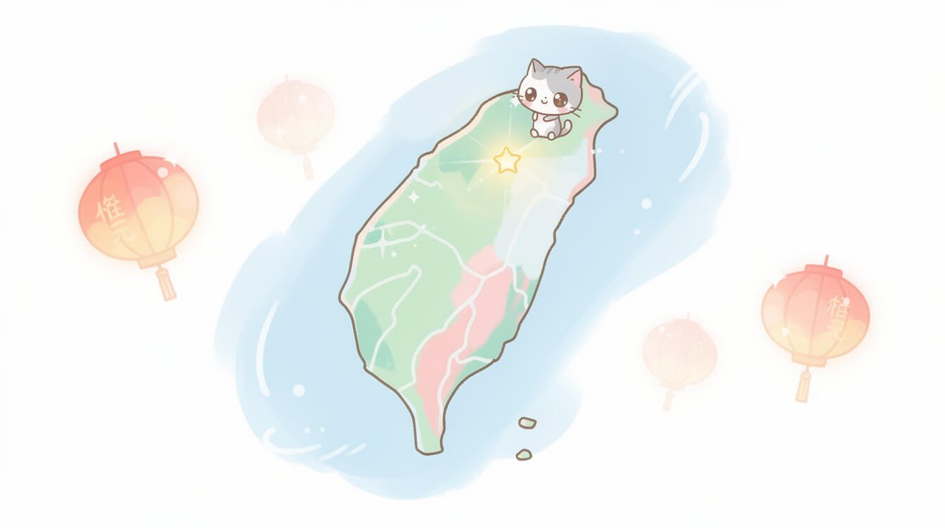 capital of taiwan illustrated map