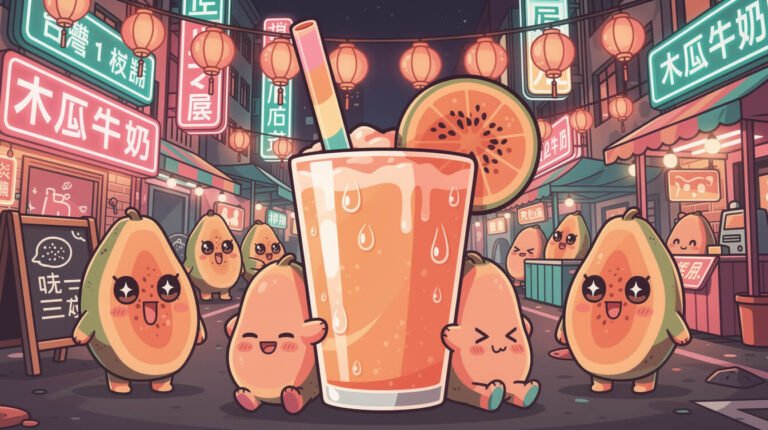 Papaya Milk (木瓜牛奶): Taiwan’s Beloved Night Market Smoothie That Cools You Down in Seconds