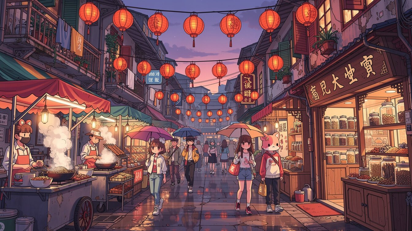 Wanhua district Taipei Snake Alley Bopiliao night market