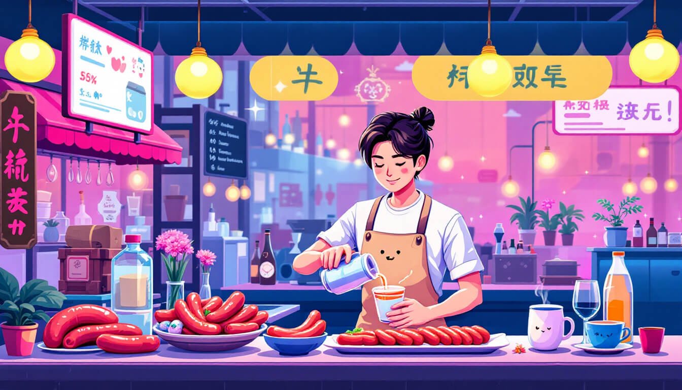 Modern craft drink stall at Ningxia Night Market
