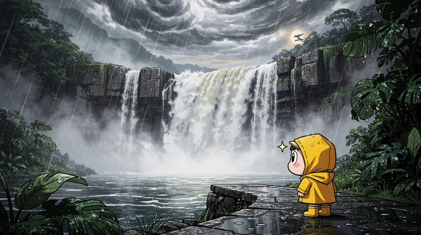 霧雨季的十分瀑布