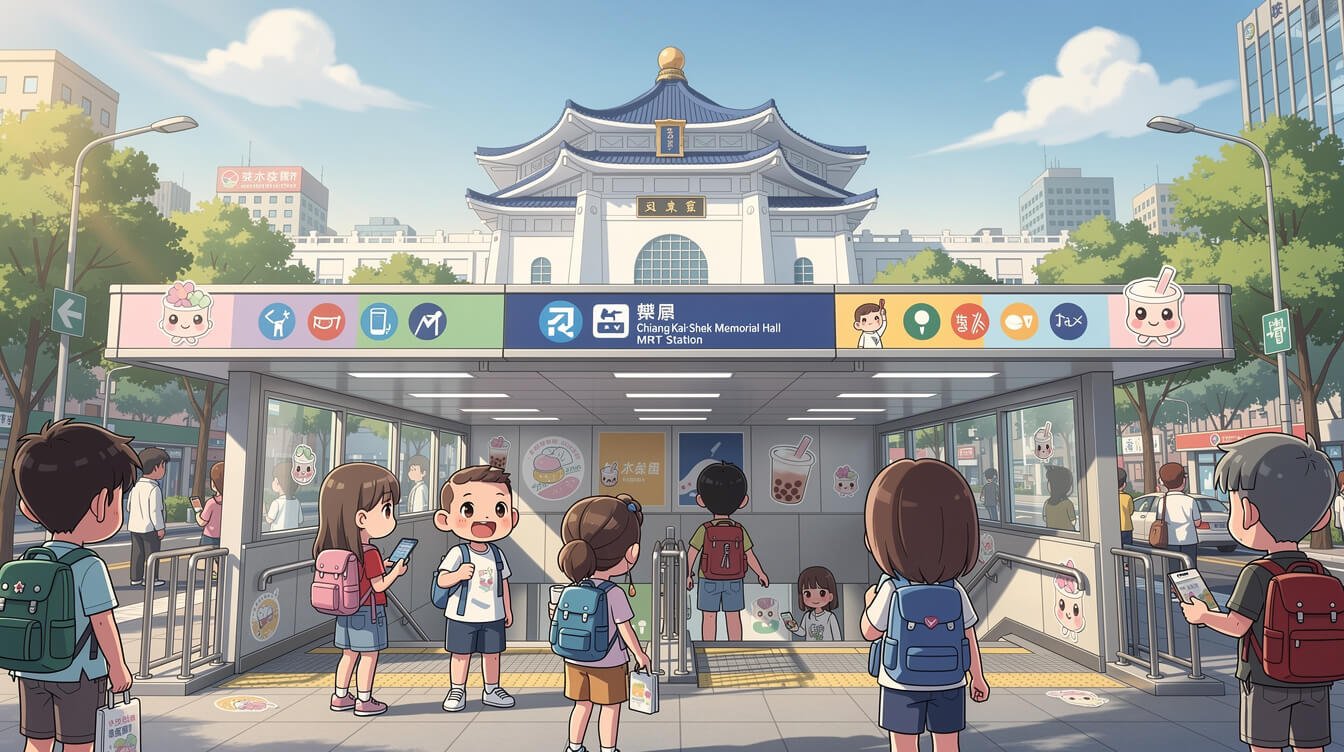 Chiang Kai-shek Memorial Hall MRT station entrance Taipei
