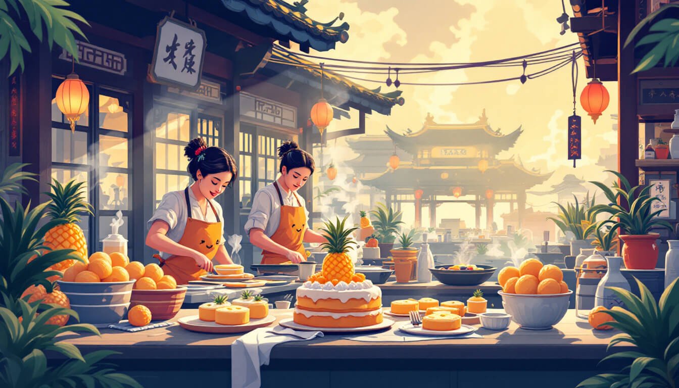 taiwan pineapple cake history origin Taiwan bakery scene