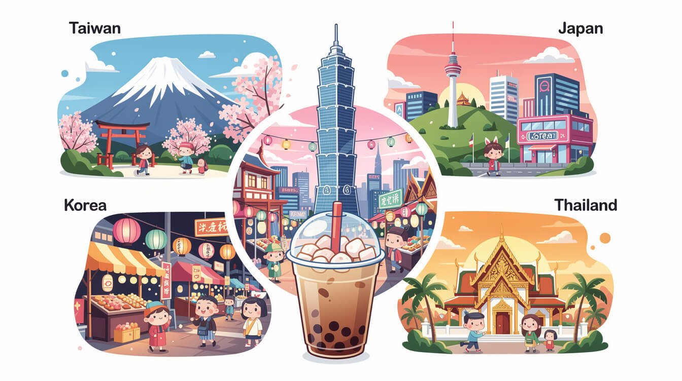 taiwan trip vs Japan Korea Thailand comparison
