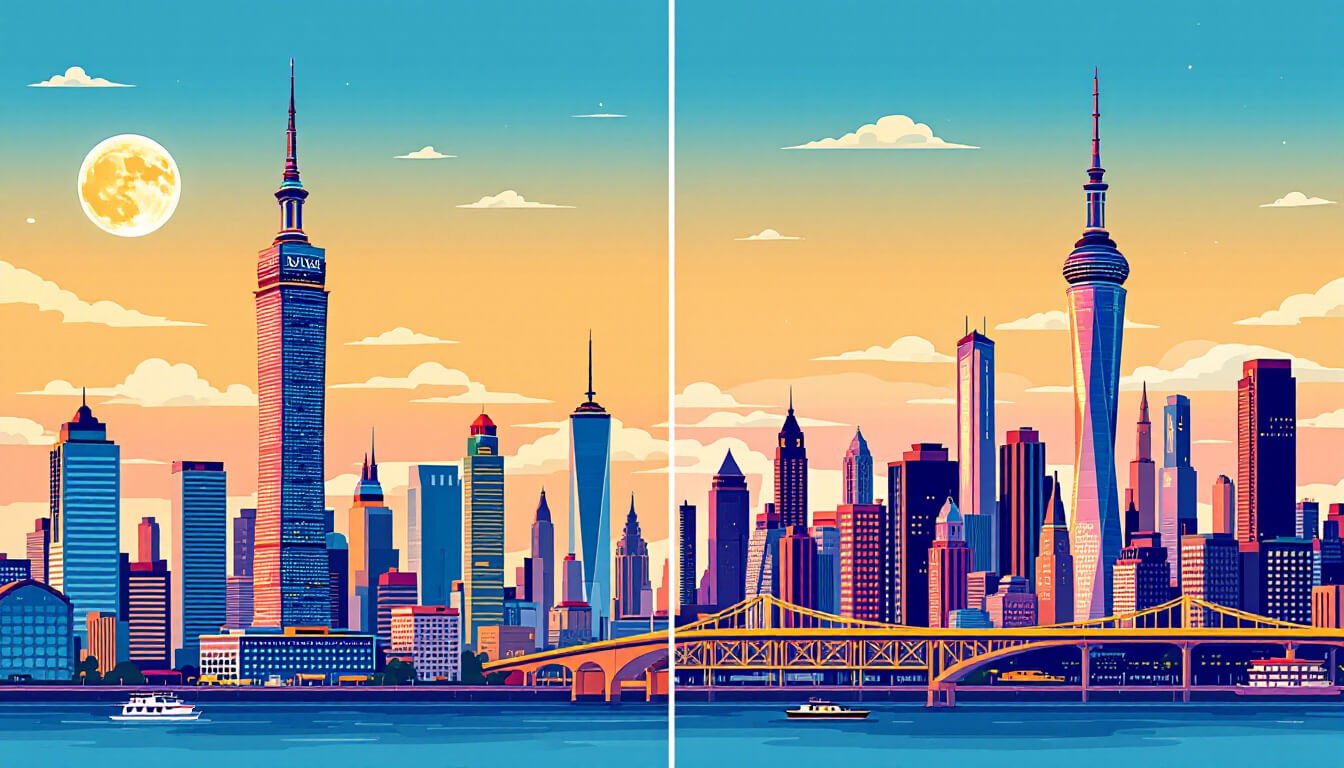 Taipei time vs US time comparison cities