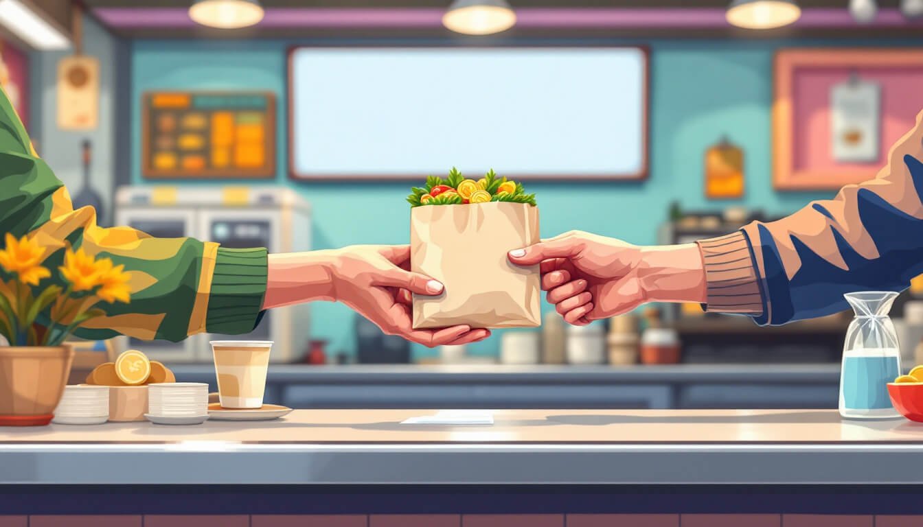 Ordering at a Taiwanese breakfast shop counter