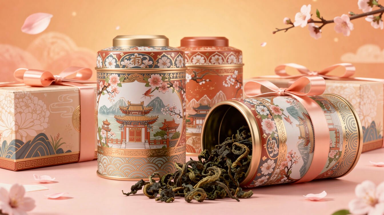 taiwan oolong tea as the perfect gift - beautiful packaging and tin boxes
