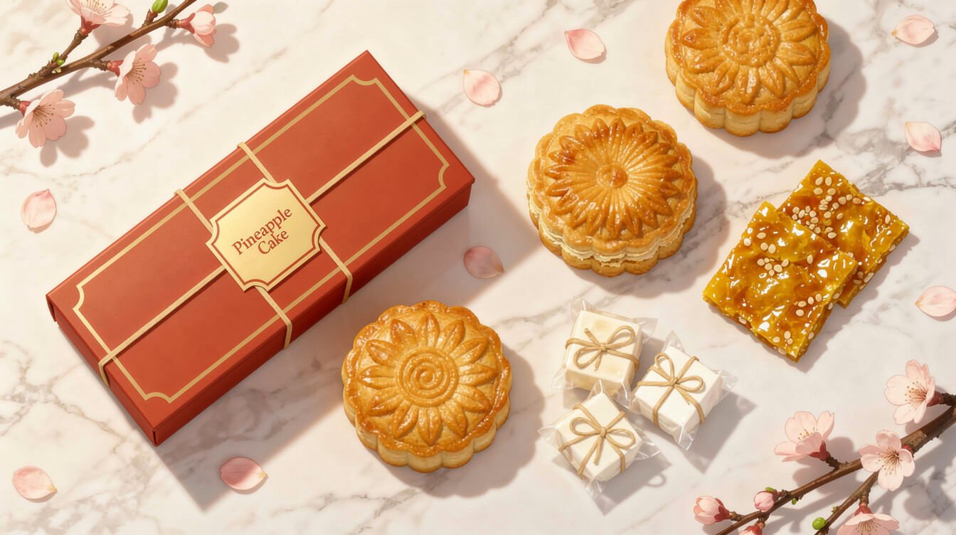 sweet taiwan snacks pineapple cake nougat