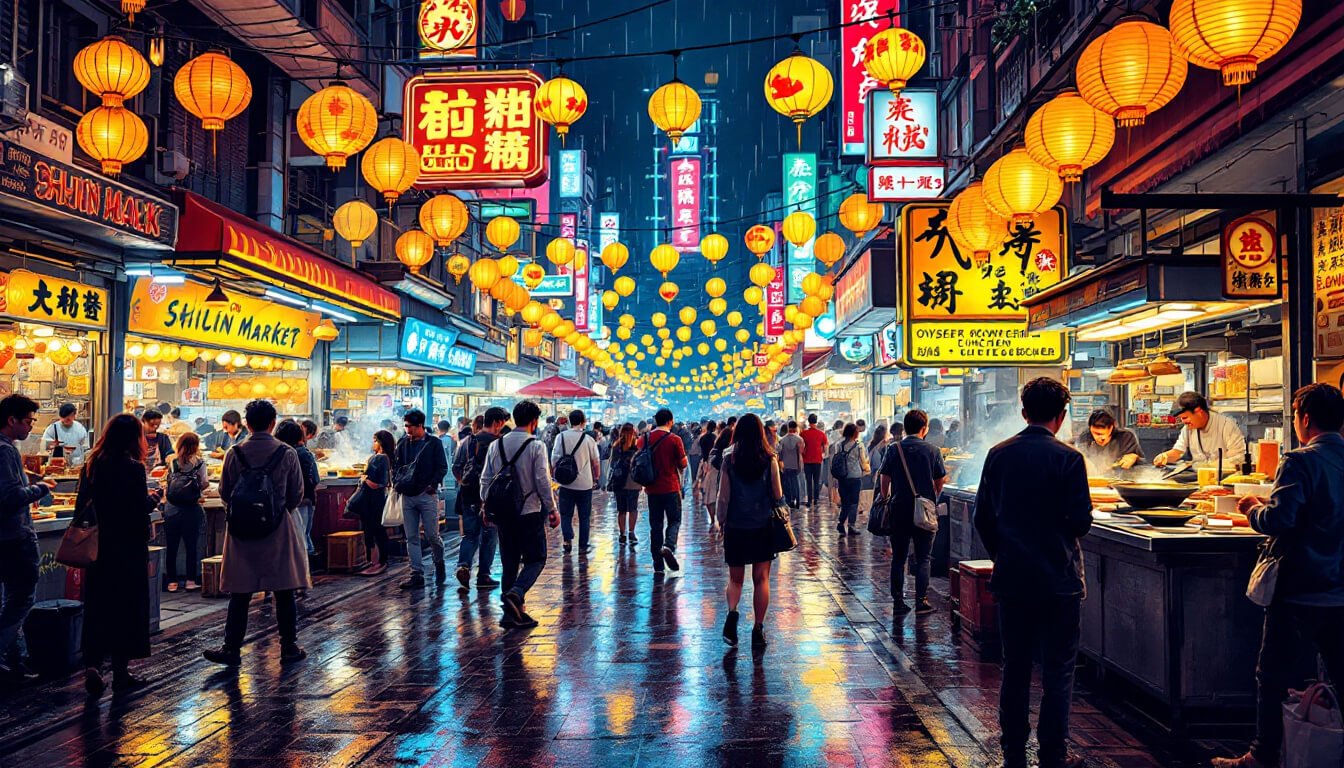 Taipei street food at Shilin Night Market