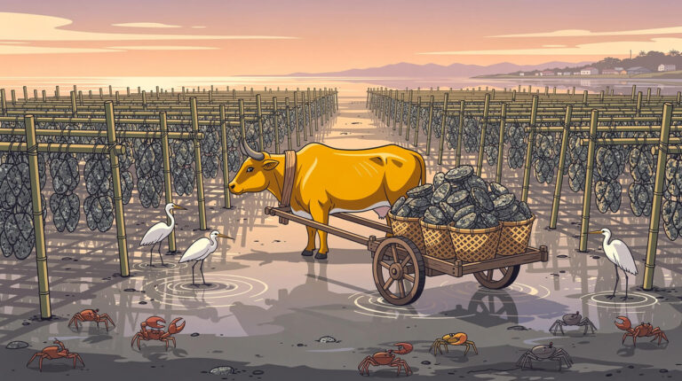 Did You Know? In Changhua, Cattle Still Go to Sea to Harvest Oysters